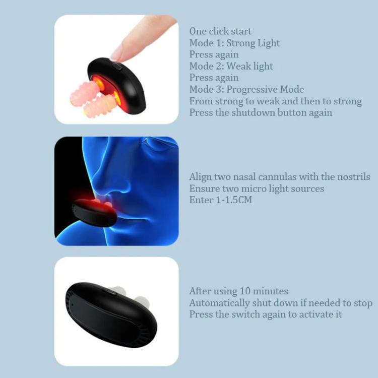 Intelligent Infrared Nasal Comfort Device Portable Allergic Chronic Rhinitis Instrument, Black