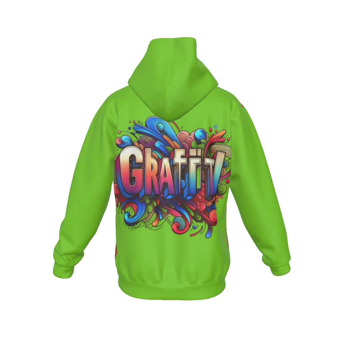 Graffiti Sherpa Fleece Zip Up Hoodie