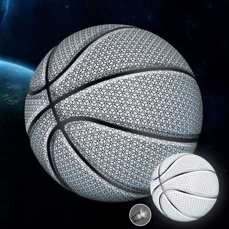 MILACHIC Number 7 Holographic Reflective Basketball Visible at Night Rainbow Star Basketball, Neon Red Lingge 6705, White Lingge 6726, Colorful Fish Pattern 6724, Pretty Moon White Square 6722, Neon Square 6725